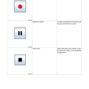 May include: Diagram of electronic settings with French text. Includes illustrations of buttons for recording, pause, and stop functions. The text describes the function of each button.