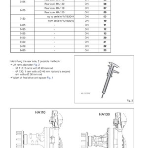 May include: Technical diagram titled "DCC2 (DynaVT) - Programming and setting parameters." Includes tables with model details and CAN loop switch statuses. Features diagrams of rear axles, with measurements of 37 mm and 65 mm.