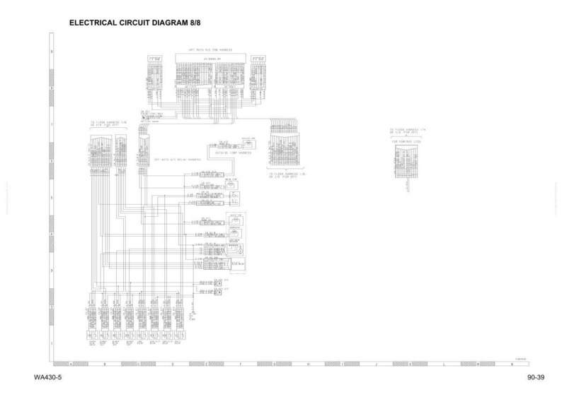 K&ouml;nnte beinhalten: Ein detailliertes elektrisches Schaltbild mit der Bezeichnung "ELECTRICAL CIRCUIT DIAGRAM 8/8", das zahlreiche miteinander verbundene Komponenten und Verkabelungen zeigt. Das Diagramm ist in Schwarzwei&szlig; mit Text und Symbolen.