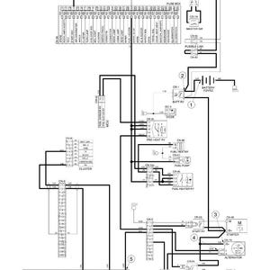 May include: Diagram of a charging circuit (cluster type 1) with various components labeled, including a fuse box, battery, and alternator. The diagram uses lines and symbols to represent the electrical connections.