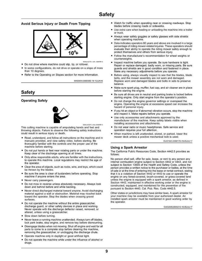 John Deere Z525e, Z535m, Z540m, Z535r, Z540r Mäher Bedienungsanleitung PDF | Besitzer Anleitung | Sofort Download Bild 9