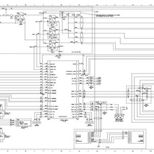 Może przedstawiać: Szczeg&oacute;łowy czarno-biały schemat elektryczny. Schemat zawiera r&oacute;żne elementy elektroniczne, linie i etykiety tekstowe. Tytuł brzmi "INSTALACJA MIERNIKA OBCIĄŻENIA SCHEMATU ELEKTRYCZNEGO".