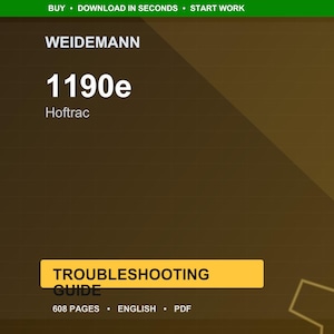 Manual de solución de problemas de Weidemann 1190E Hoftrac en PDF / Guía de diagnóstico / Descarga instantánea imagen 1