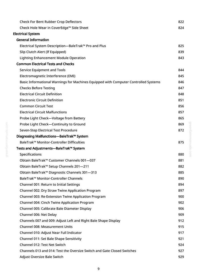 Teknisk manual för John Deere 450 M, 450 M förskärare och 550 M balpress i PDF-format | Direkt nedladdning bild 7
