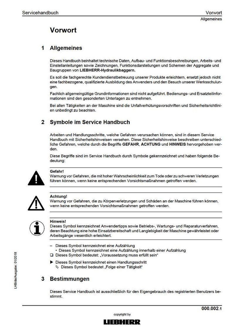 Manual de servicio en PDF / Reparación en taller / Descarga instantánea de la carretilla elevadora hidráulica Liebherr LH 18 m imagen 3