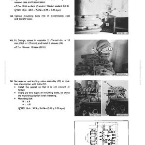 May include: A page from a manual detailing the disassembly and assembly of a Hydroshift transmission. The page includes diagrams, measurements in Nm and kgm, and instructions for tightening bolts and installing components.