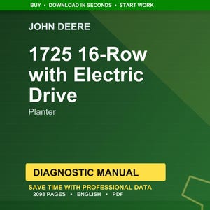 John Deere 1725 16-radig planteringsmaskin med elektrisk drift, diagnostikmanual PDF | Direkt nedladdning bild 1