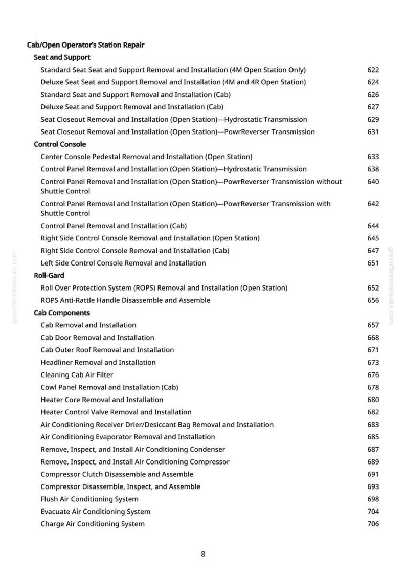 Manual técnico de los tractores John Deere 4044 M, 4066 M, 4044R, 4066R, 4052 M y 4052R en formato PDF / Descarga instantánea imagen 8