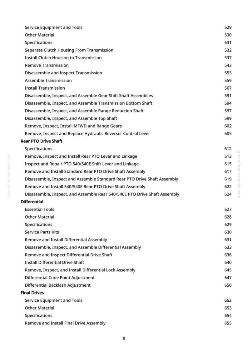 John Deere 5210, 5310, 5410, 5510 Tractor Technical Manual PDF | Instant Download image 8