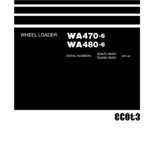 Komatsu WA470-6 WA480-6 Hjullastare Servicemanual PDF Ladda ner bild 3