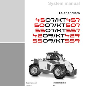 Manual del sistema de manipulador telescópico Wacker Neuson Kramer 4507 Kt457 5007 kt507 5507 kt5557 4209 kt429 5509 kt5559 (descarga en PDF) imagen 2