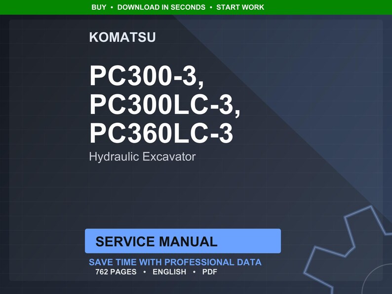 Komatsu PC300-3, PC300LC-3, PC360LC-3 Bagger Serviceanleitung Pdf Bild 1