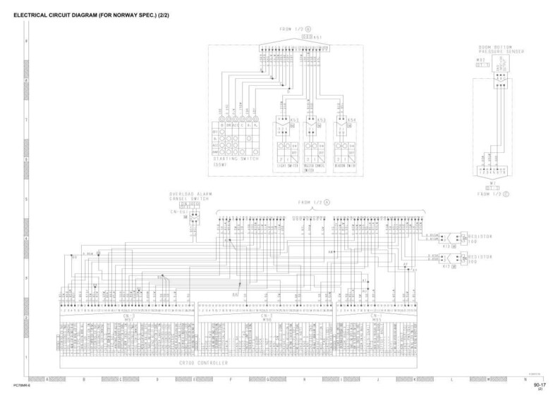 May include: A detailed electrical circuit diagram for Norway specifications, featuring various components and wiring. The diagram includes labels and symbols, with a focus on the starting switch and other control elements. The image is in black and white.