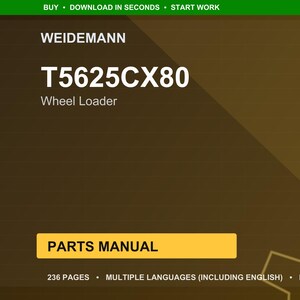 Weidemann T5625cx80 Wheel loader Parts Manual PDF | Illustrated Catalog | Instant Download image 1