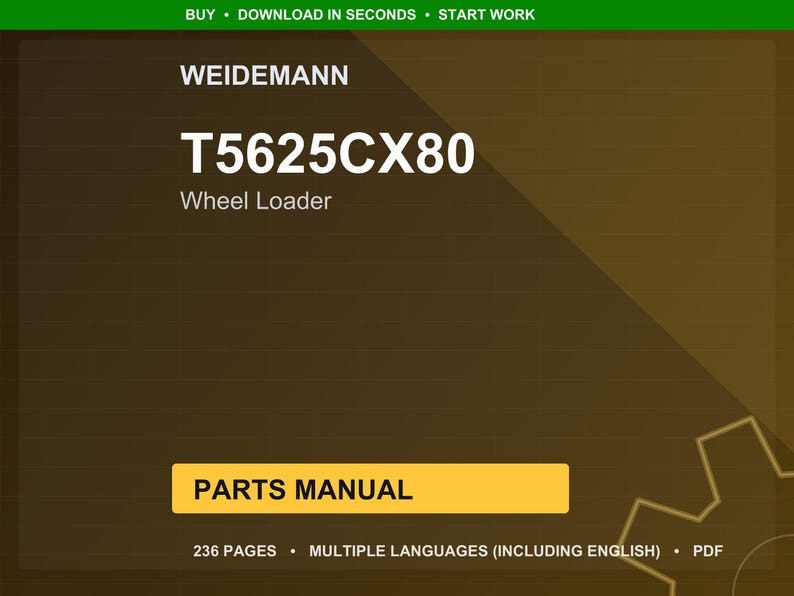 Weidemann T5625cx80 Wheel loader Parts Manual PDF | Illustrated Catalog | Instant Download image 1