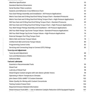 Pu&ograve; includere: Pagina stampata da un manuale con argomenti come "Carburante diesel", "Messa a punto e regolazione" e "Test del punto di congelamento del liquido di raffreddamento". Il numero di pagina &egrave; 3.