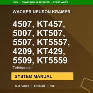 Manual del sistema de manipulador telescópico Wacker Neuson Kramer 4507 Kt457 5007 kt507 5507 kt5557 4209 kt429 5509 kt5559 (descarga en PDF) imagen 1