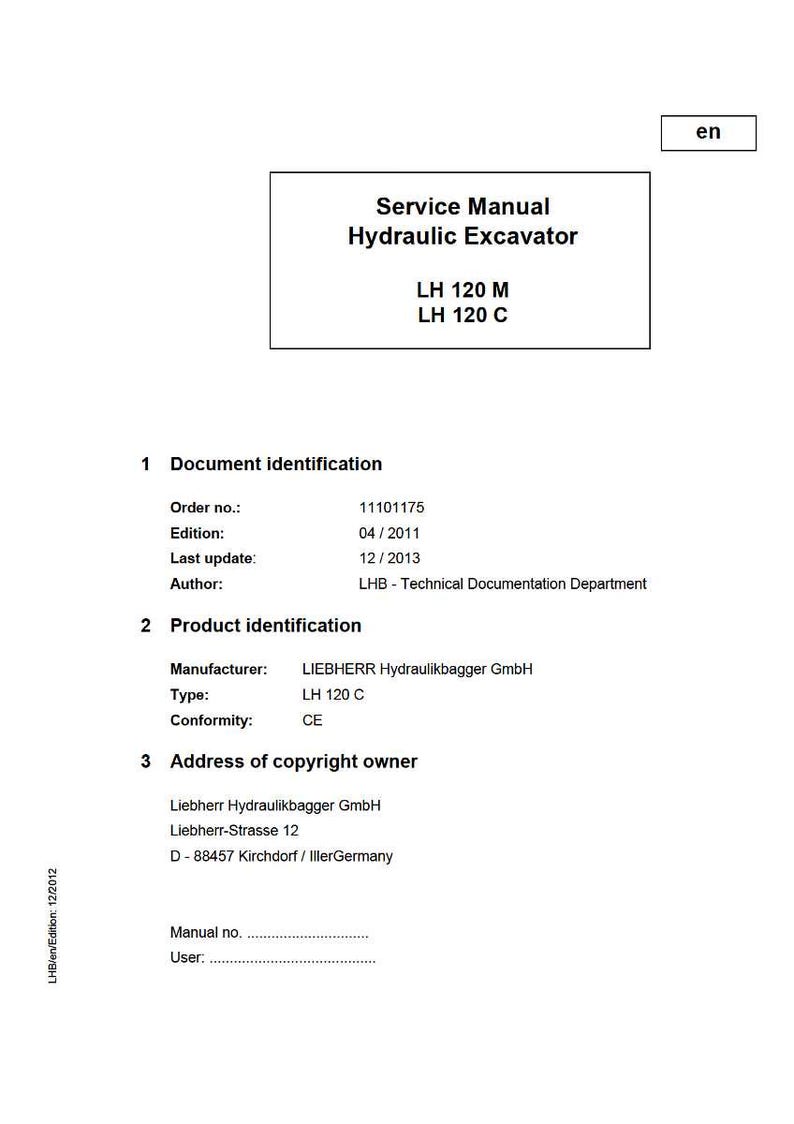Liebherr Lh 120m 120c Hydraulic excavator Service Manual PDF | Workshop Repair | Instant Download image 2