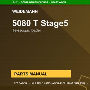 Weidemann 5080 T stage5 Telescopic loader Parts Manual PDF | Illustrated Catalog | Instant Download image 1