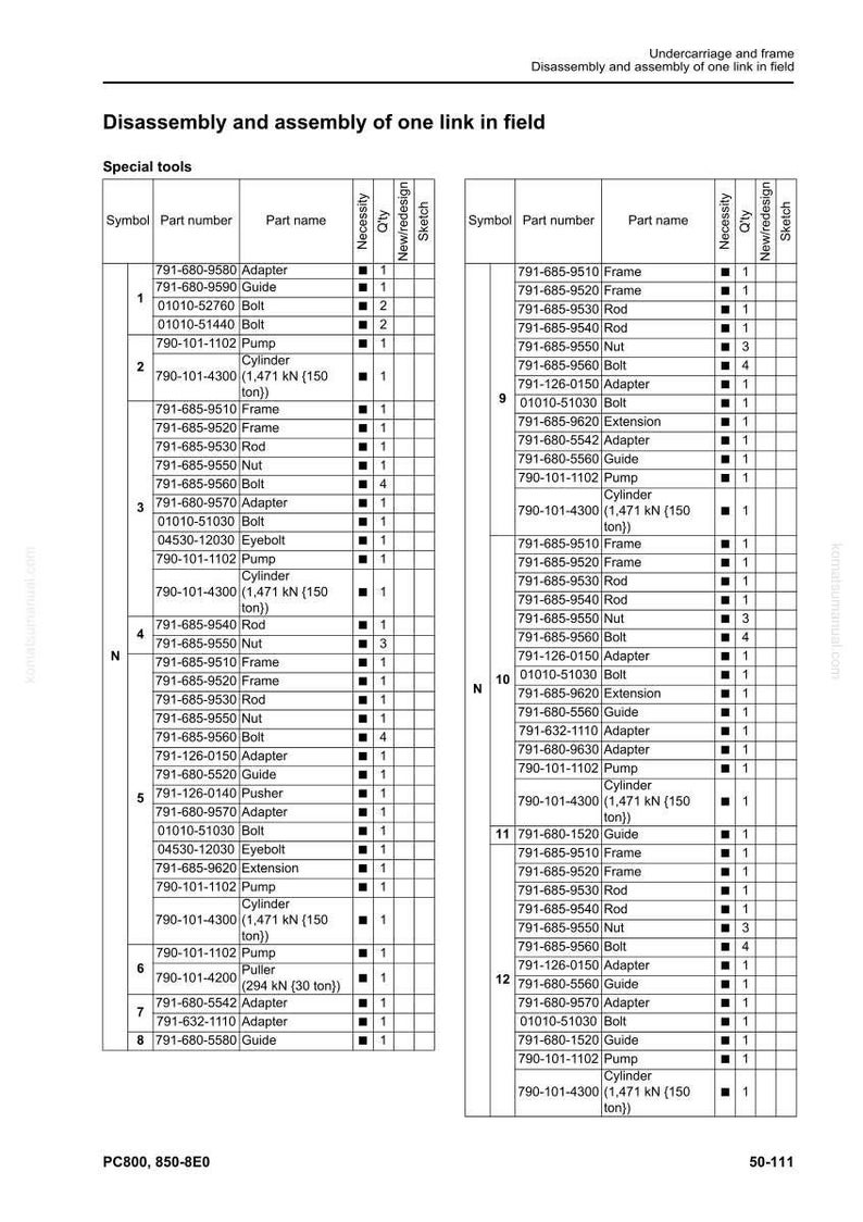 Komatsu PC800 PC850 Hydraulisk grävmaskin Servicemanual PDF bild 9