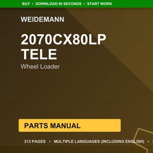 Weidemann 2070Cx80lp tele Wheel loader Parts Manual PDF | Illustrated Catalog | Instant Download image 1