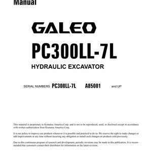 Komatsu Pc300ll-7L Excavator Service Manual PDF | Workshop Repair | Instant Download image 3