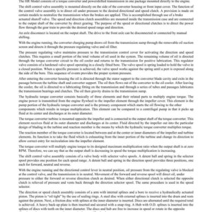 Puede incluir: Documento t&eacute;cnico titulado "Transmisi&oacute;n - HR18000" que detalla la estructura y funci&oacute;n de un sistema de transmisi&oacute;n. Incluye diagramas y descripciones de componentes como el convertidor de par y el sistema de embrague.