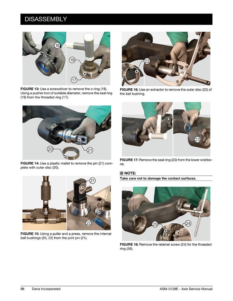 Manual de taller del eje Dana 733 146 733 147 en PDF / Servicio y reparación / Descarga instantánea imagen 9