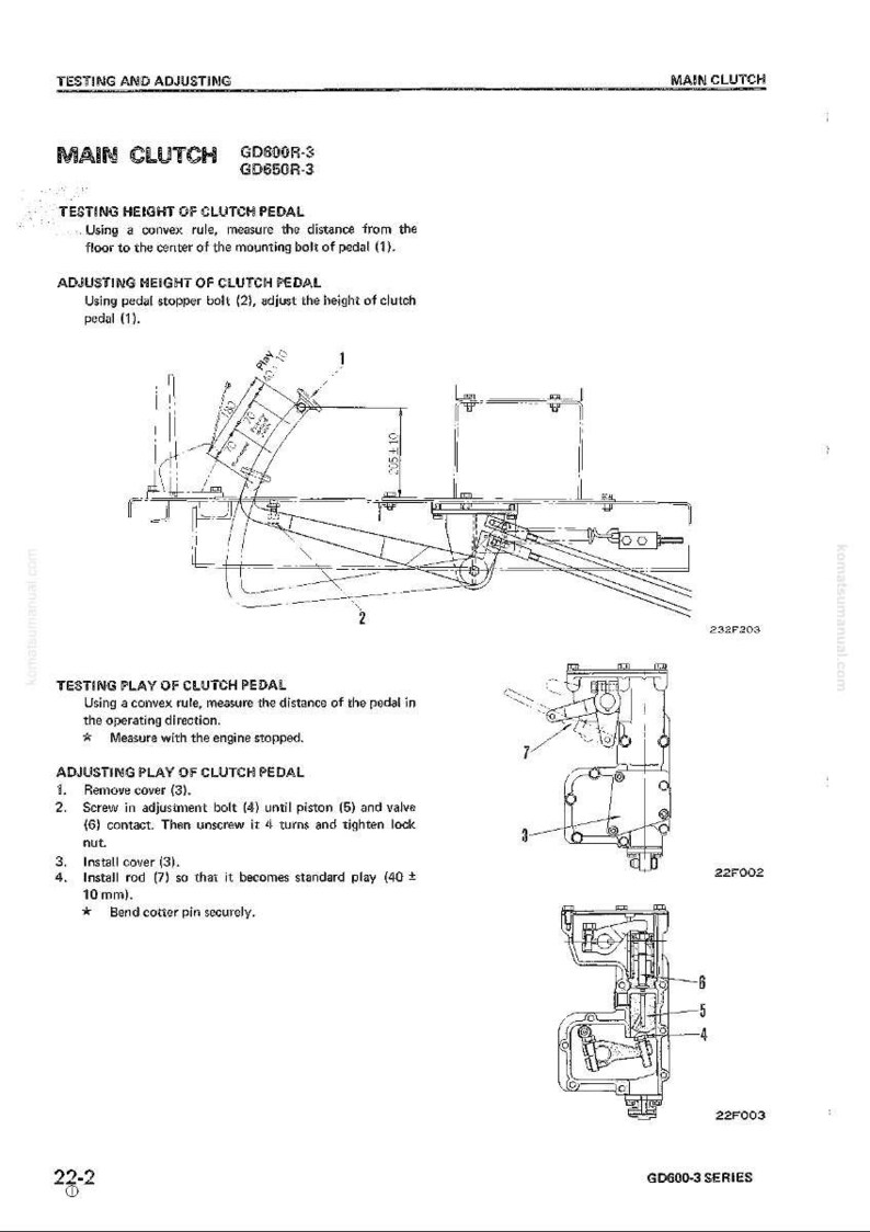 Pu&ograve; includere: Diagramma tecnico di una frizione principale, con illustrazioni dettagliate e istruzioni per testare e regolare il pedale della frizione. Include misure in mm, con etichette e diagrammi.