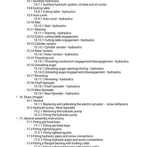 Peut inclure: Un document technique &eacute;num&eacute;rant des composants m&eacute;caniques et leurs sous-composants. Le texte est structur&eacute; en sections num&eacute;rot&eacute;es, traitant d'hydraulique, d'engrenages et d'instructions de montage. Les mesures ne sont pas incluses.
