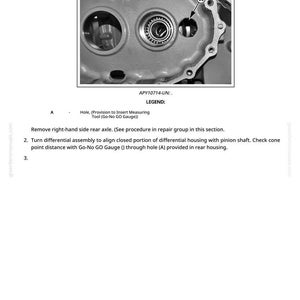 Puede incluir: Imagen en escala de grises de un componente mec&aacute;nico, probablemente de un motor o transmisi&oacute;n de veh&iacute;culo. El componente presenta un rodamiento circular y varios orificios para pernos. Texto: "APY10714-UN" e instrucciones.