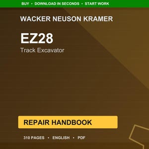 Wacker neuson kramer Ez28 Track excavator Repair Manual PDF | Service Workshop | Instant Download image 1