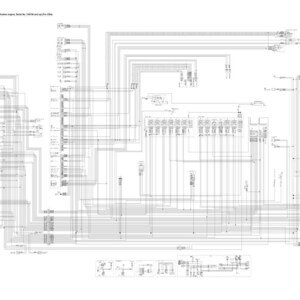May include: A detailed electrical diagram with numerous lines, symbols, and text, presented in black and white. The diagram appears to be a schematic for an automotive or industrial system, with various components and connections illustrated.