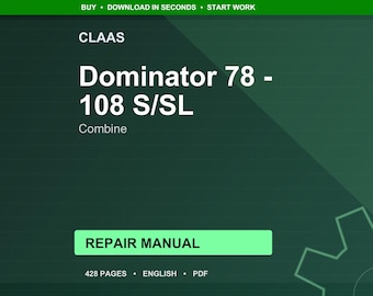 Claas Dominator 78s 78sl 88s 88sl 98s 98sl 108s 108sl maaidorser reparatiehandleiding pdf | Servicewerkplaats | Direct downloaden