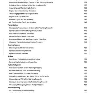 May include: A page from a manual with a list of potential issues, including brake lights, engine problems, and air conditioning failures. The text is black on a white background, with page numbers on the right.