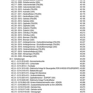 May include: A detailed table of contents, listing various automotive components and their corresponding part numbers. The document includes sections on lighting, wipers, radios, and braking systems, among others.