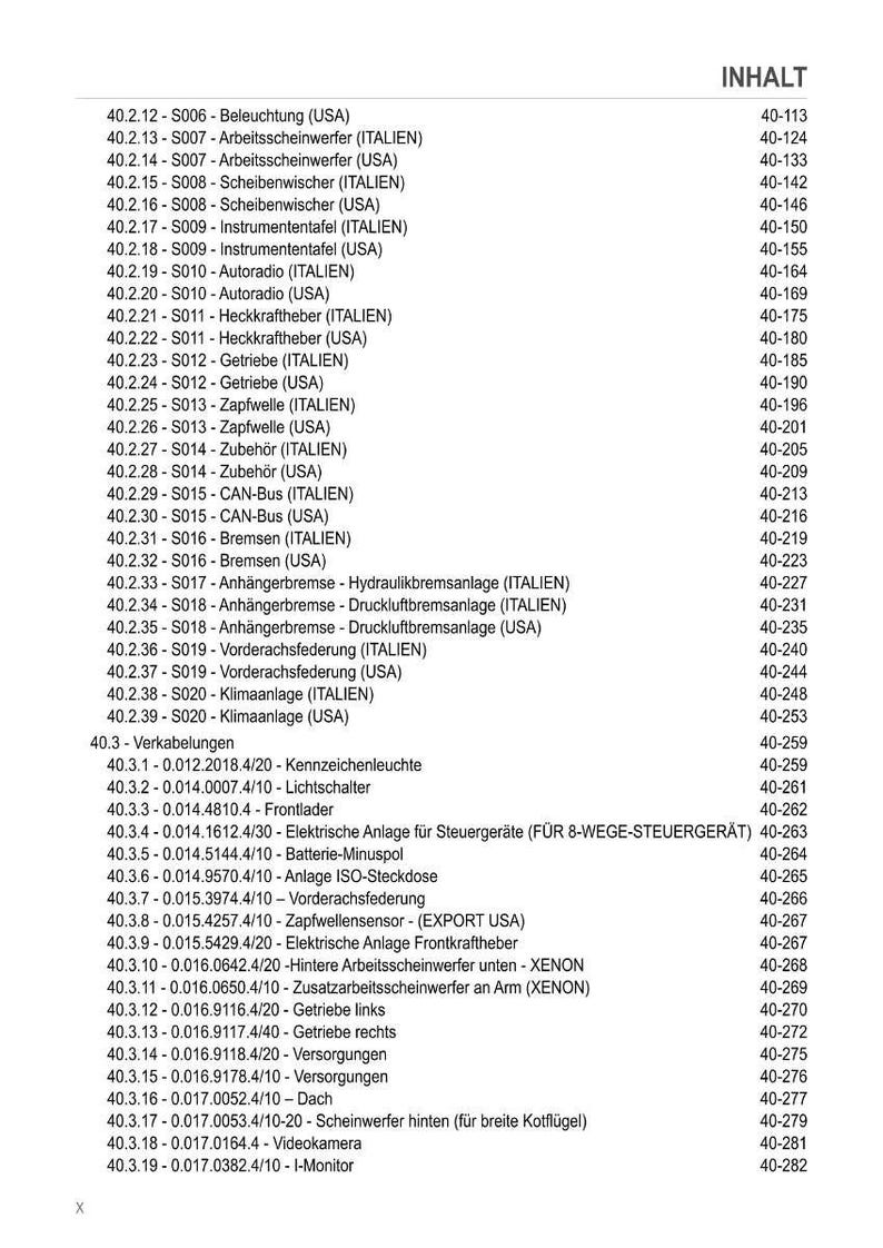 May include: A detailed table of contents, listing various automotive components and their corresponding part numbers. The document includes sections on lighting, wipers, radios, and braking systems, among others.