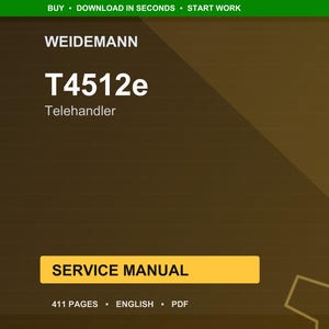 Weidemann T4512e Telehandler Service Manual PDF | Workshop Repair | Instant Download image 1