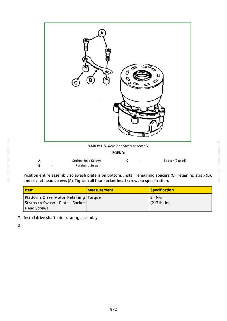 John Deere W235 W260, 500D, 500R, 525D, 530D, 536D, 994, 995 Roterande Självgående Strängläggare Reparationsmanual Pdf Ladda ner bild 8