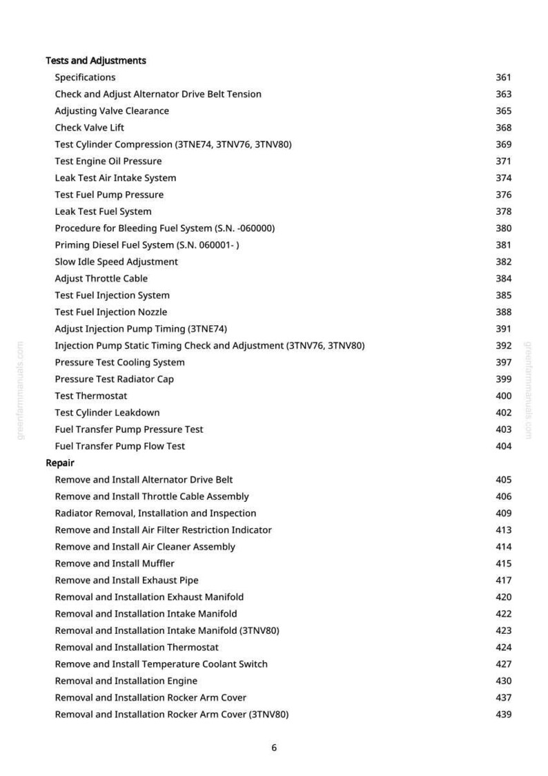 Teknisk manual för John Deere 1400, 1420, 1435, 1445, 1545, 1565 serie II frontklippare, PDF | Direkt nedladdning bild 8