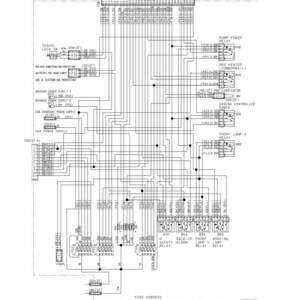 May include: An electric circuit diagram of the inside cab, with text labels and a complex network of lines and symbols. The diagram includes labels for relays, power supplies, and other electrical components. The title "ELECTRIC CIRCUIT DIAGRAM OF INSIDE CAB" is at the top.