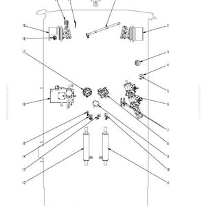 May include: A detailed diagram labelled "Hydraulic Component Layout" with numbered components. The diagram includes various mechanical parts, cylinders, and a forward arrow, all in black and white.