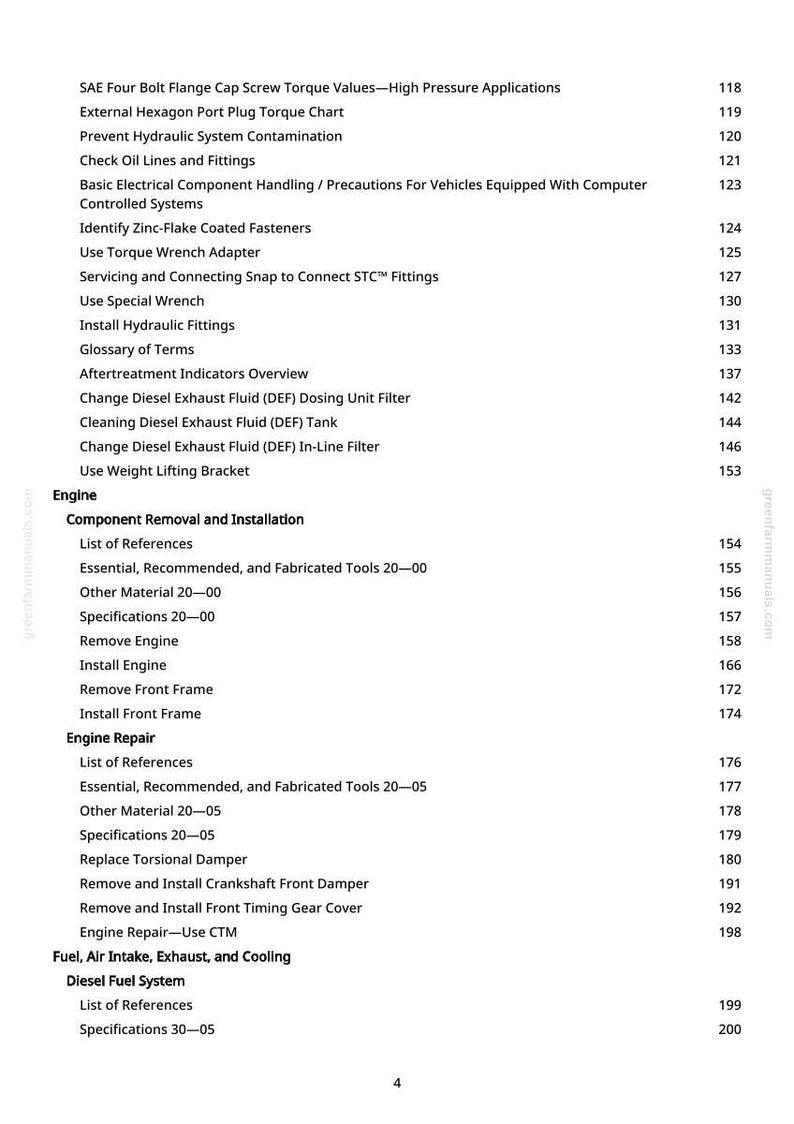 John Deere 8Rt 410, 8Rt 310, 8Rt 370, 8Rt 340 traktorreparationsmanual PDF | Serviceverkstad | Direktnedladdning bild 5