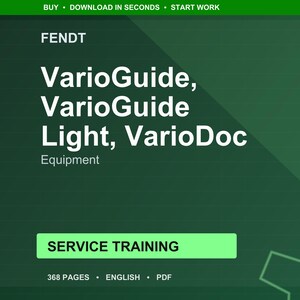 Fendt Varioguide light variodoc Service Training Manual PDF | Training Guide | Instant Download image 1
