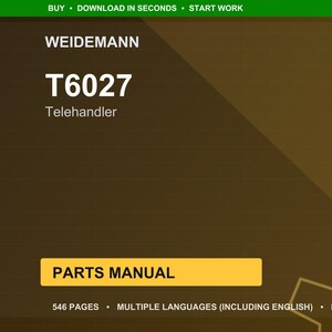 Weidemann T6027 Telehandler Parts Manual PDF | Illustrated Catalog | Instant Download image 1