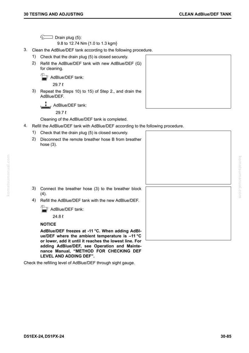 Komatsu D51EX-24 D51PX-24 Bandschaktmaskin 4D107E-3 Servicemanual bild 5