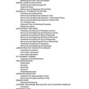 Massey ferguson Th 7038 7038x stage 3a tier3 Telescopic handler Service Manual PDF | Workshop Repair | Instant Download image 3