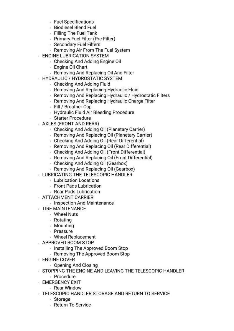 Massey ferguson Th 7038 7038x stage 3a tier3 Telescopic handler Service Manual PDF | Workshop Repair | Instant Download image 3