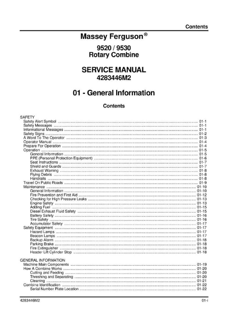 Massey Ferguson 9520 9530 rotortröska Servicemanual PDF | Verkstadsreparation | Direktnedladdning bild 2