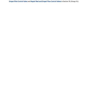 May include: Image of a technical document with a table showing pressure specifications for a Draper Speed Flow Control Valve. The pressure is listed as 20 684 kPa (207 bar) or (3000 psi). Text below the table instructs to repair the control valve if the pressure does not meet specifications.